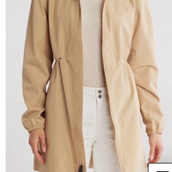 The North Face Daybreak Women’s  Rain Jacket Hooded Khaki Stone XS Raincoat - Picture 9 of 15